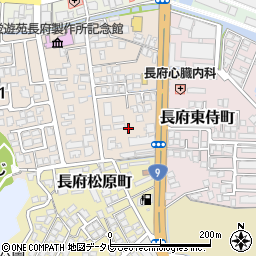 山口県下関市長府侍町2丁目4周辺の地図