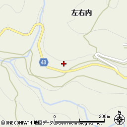 徳島県名西郡神山町下分左右内周辺の地図
