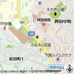 松屋下関稗田店周辺の地図