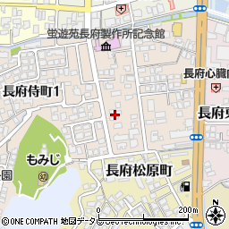 山口県下関市長府侍町2丁目6-23周辺の地図