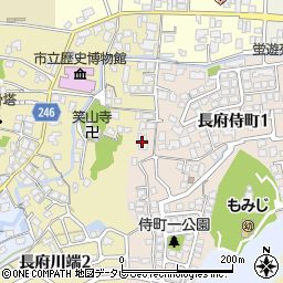 山口県下関市長府侍町1丁目4-6周辺の地図