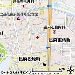 山口県下関市長府侍町2丁目4-41周辺の地図