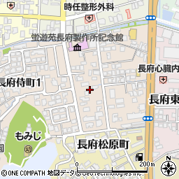 山口県下関市長府侍町2丁目6-30周辺の地図
