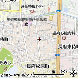 山口県下関市長府侍町2丁目3-21周辺の地図