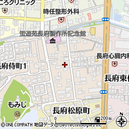 山口県下関市長府侍町2丁目6-13周辺の地図