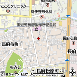 山口県下関市長府侍町2丁目6-37周辺の地図