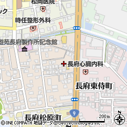 山口県下関市長府侍町2丁目3-35周辺の地図