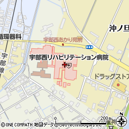 西京銀行宇部西リハビリテーション病院 ＡＴＭ周辺の地図