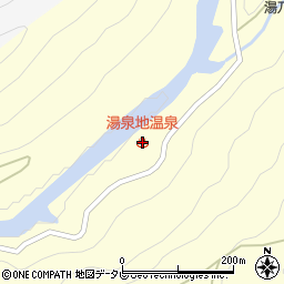 湯泉地温泉（十津川温泉郷）周辺の地図