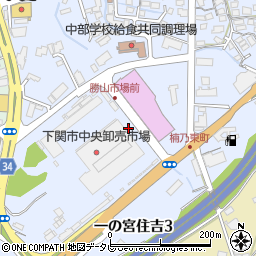 山口県下関市一の宮住吉周辺の地図