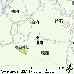 徳島県小松島市新居見町山路周辺の地図