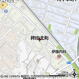山口県下関市稗田北町周辺の地図