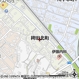 山口県下関市稗田北町周辺の地図
