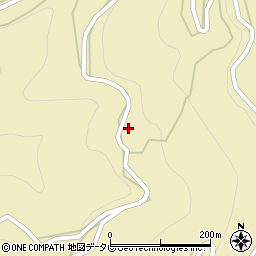 徳島県三好市池田町漆川（中尾）周辺の地図