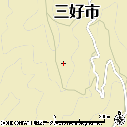 徳島県三好市池田町漆川ゼジヤコ周辺の地図