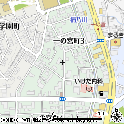 山口県下関市一の宮町周辺の地図