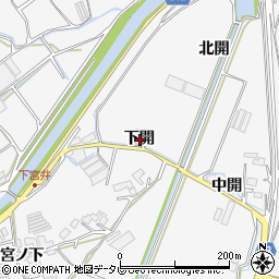 徳島県徳島市多家良町下開周辺の地図