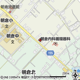 日本郵便朝倉郵便局周辺の地図