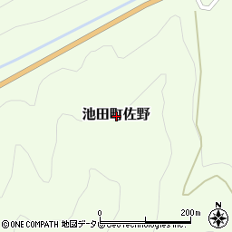徳島県三好市池田町佐野周辺の地図
