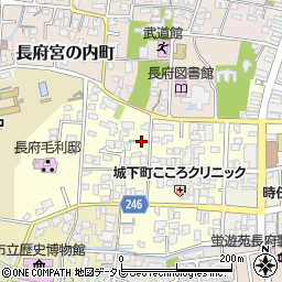 山口県下関市長府古江小路町周辺の地図