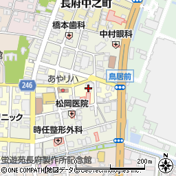 西京銀行長府支店周辺の地図