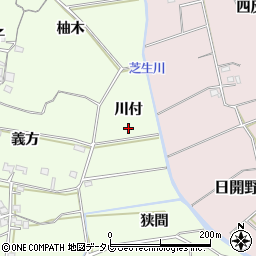徳島県小松島市新居見町川付周辺の地図
