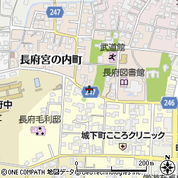 山口県下関市長府宮の内町4-17周辺の地図