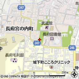 山口県下関市長府宮の内町4周辺の地図