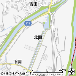 徳島県徳島市多家良町北開周辺の地図