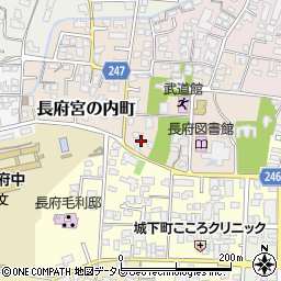 山口県下関市長府宮の内町4-19周辺の地図