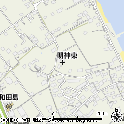 徳島県小松島市和田島町明神東周辺の地図