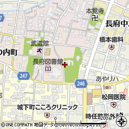 山口県下関市長府宮の内町1周辺の地図