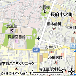 山口銀行長府支店周辺の地図