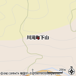 愛媛県四国中央市川滝町下山周辺の地図
