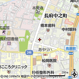 山口県下関市長府土居の内町6周辺の地図