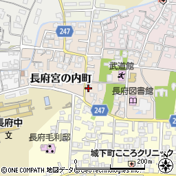 山口県下関市長府宮の内町4-28周辺の地図