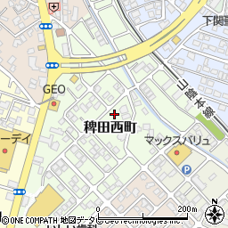 山口県下関市稗田西町周辺の地図