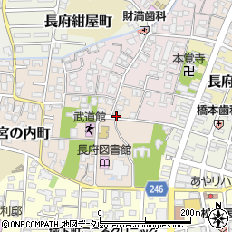 山口県下関市長府宮の内町2-11周辺の地図