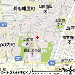 山口県下関市長府宮の内町2-14周辺の地図