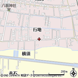 徳島県小松島市日開野町行地周辺の地図