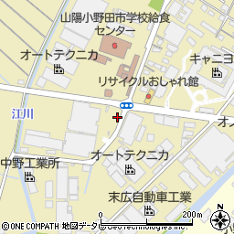 山口県山陽小野田市西高泊1368-1周辺の地図