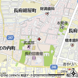 山口県下関市長府宮の内町2-15周辺の地図