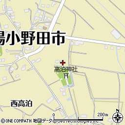 山口県山陽小野田市西高泊1764-2周辺の地図