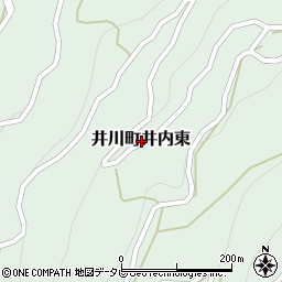 徳島県三好市井川町井内東周辺の地図