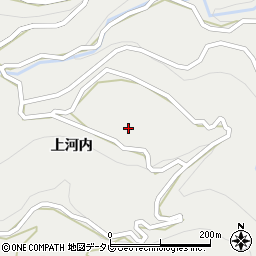 徳島県神山町（名西郡）阿野（上河内）周辺の地図