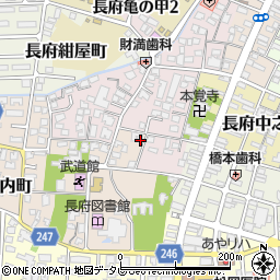山口県下関市長府宮の内町2-1周辺の地図