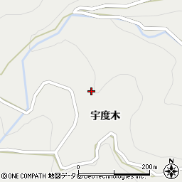 徳島県名西郡神山町阿野宇度木周辺の地図