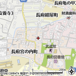 山口県下関市長府宮の内町8-17周辺の地図