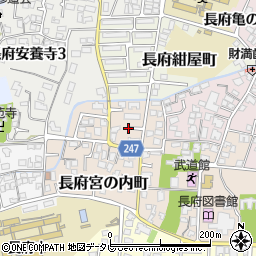 山口県下関市長府宮の内町7周辺の地図
