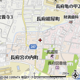 山口県下関市長府宮の内町8周辺の地図